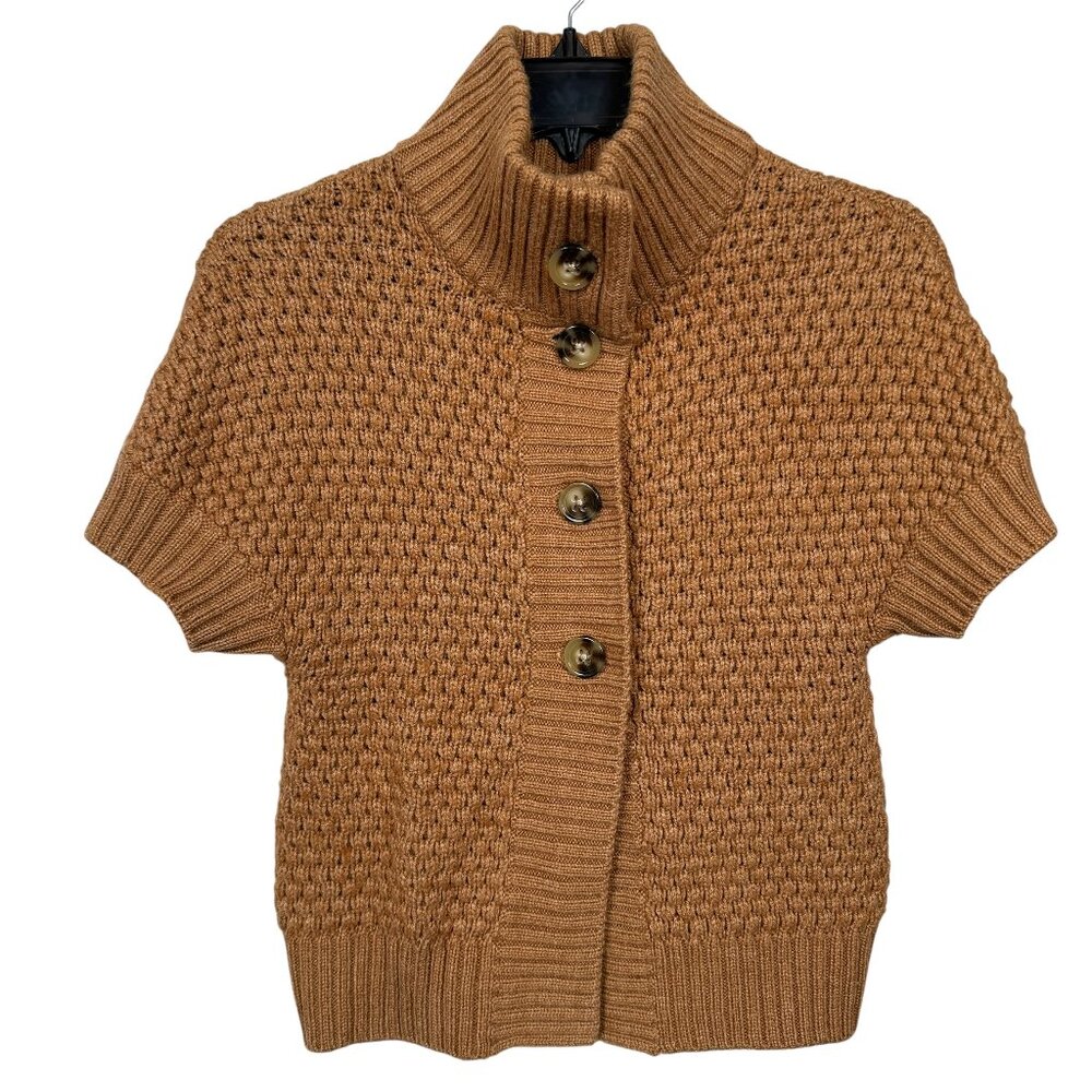 Banana Republic Tan Short Sleeve Cardigan